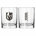 Logo Brands Vegas Golden Knights 14oz Gameday Rocks Glass 874-G14R-1